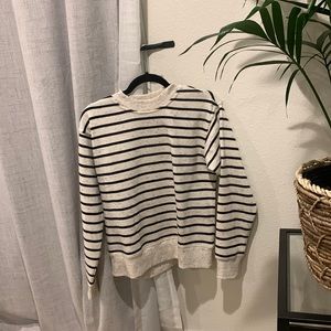 Striped crewneck sweatshirt, size small, new
